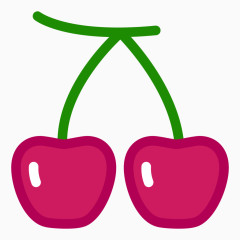 卡通手绘水果车厘子