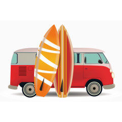 卡通大巴矢量图