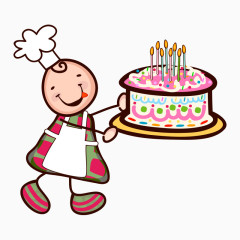 拿着蛋糕的小孩