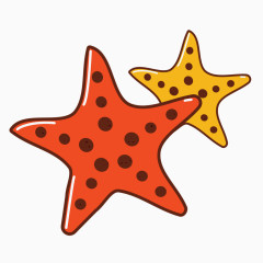 手绘风海星