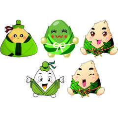 卡通粽子端午节