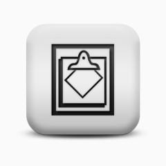 不光滑的白色的广场图标业务剪贴板商业偶像