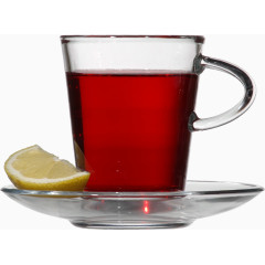 一杯茶和柠檬片