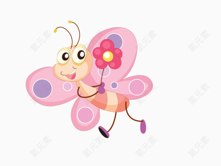 蝴蝶卡通矢量素材