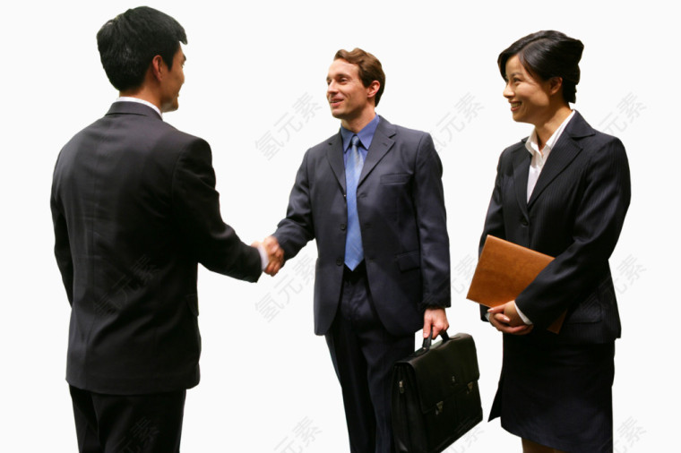 握手的商务人士