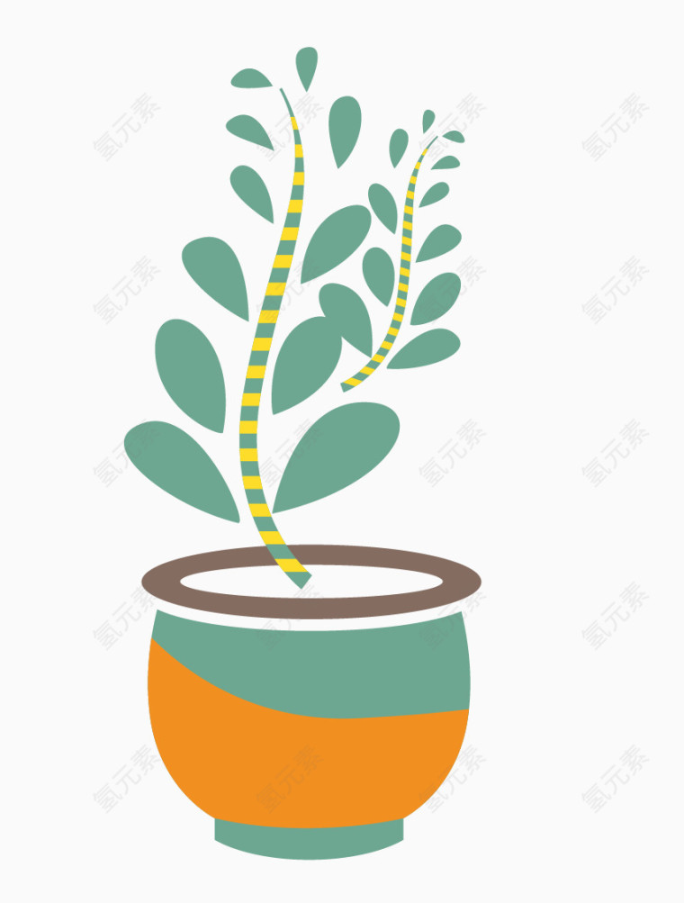 可爱小花盆栽