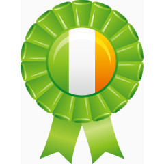 绿色精美丝带勋章