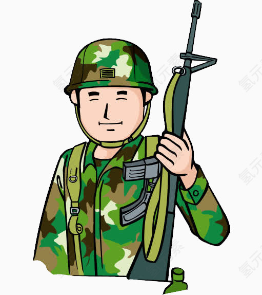 卡通军人