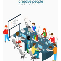 矢量办公室扁平化