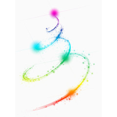 彩色旋转炫酷流线形星光