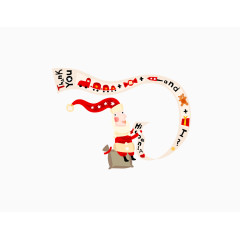 卡通圣诞老人元素