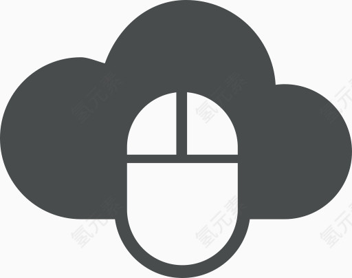 点击云云计算计算机装置电子鼠标云计算