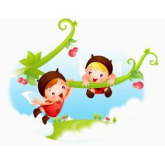 可爱儿童卡通画