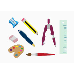 圆规尺子画板橡皮