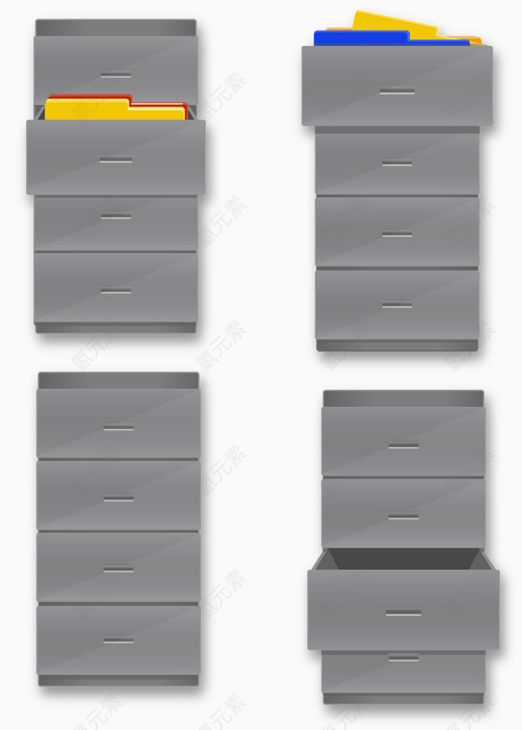 矢量抽屉柜
