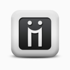 磨砂白广场图标社会媒体标志Diigo标志广场社会媒体标识图标