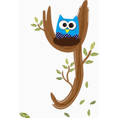 卡通猫头鹰英文字母Y