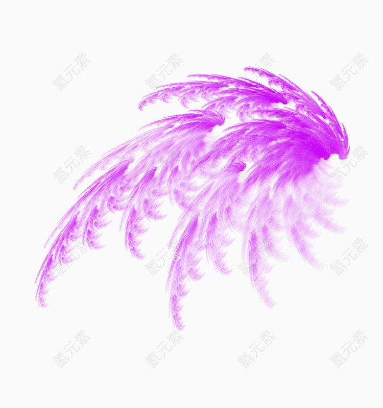 梦幻紫情装饰花花元素免抠png素材