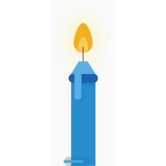 蜡烛黄色火焰烛光矢量手绘素材