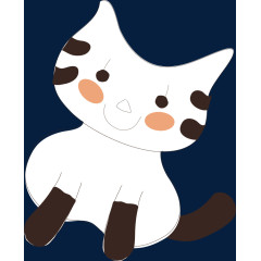 小猫咪卡通手绘图标元素