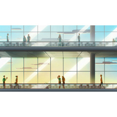 候机厅手绘
