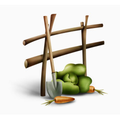 卡通木头架子栅栏