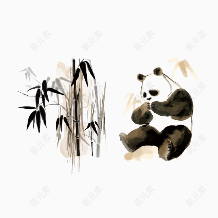 中国风熊猫