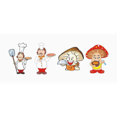 卡通精美披萨美食