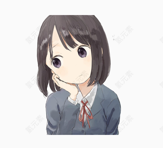 思考的少女