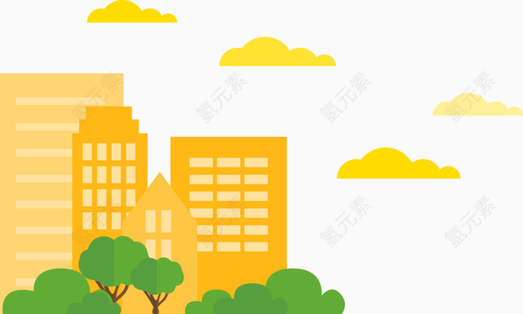 卡通建筑楼房