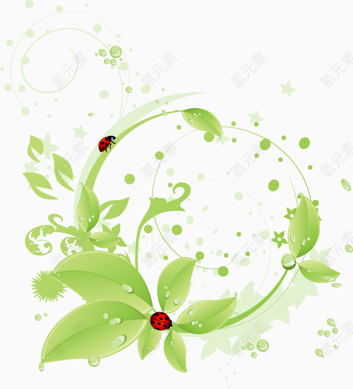 绿色藤曼矢量图