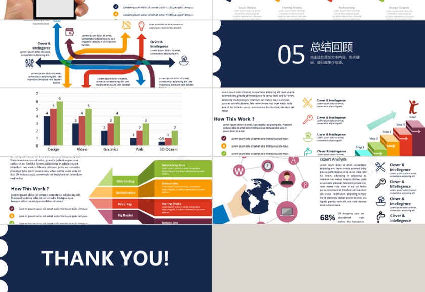 PPT模版商务会议策划总结年终动态预览图第3张