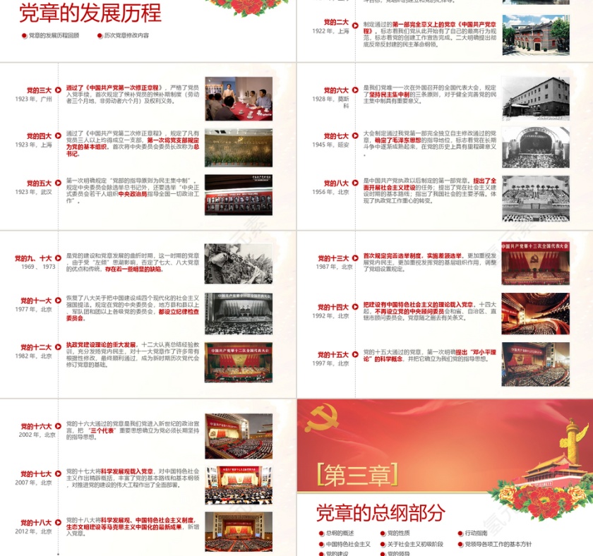 中国共产党章程两学一做ppt第3张