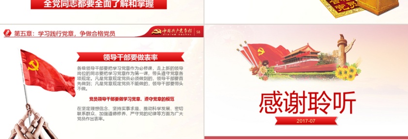 中国共产党章程两学一做ppt第10张