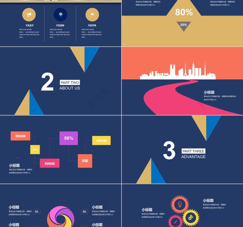 简洁年终述职报告PPT模板动态预览图第2张