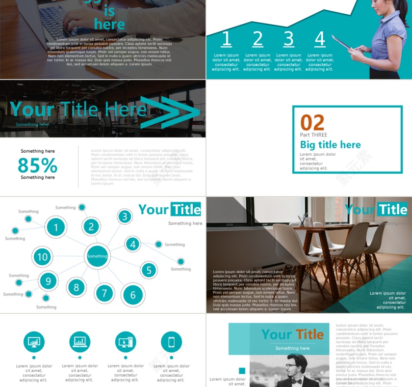 PPT模版商务会议策划总结年终动态预览图第2张