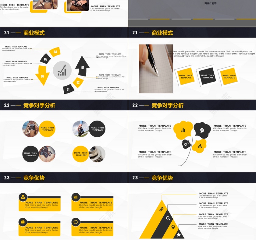 PPT模版商务会议策划总结年终动态预览图第3张