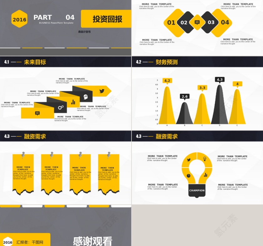 PPT模版商务会议策划总结年终动态预览图第5张