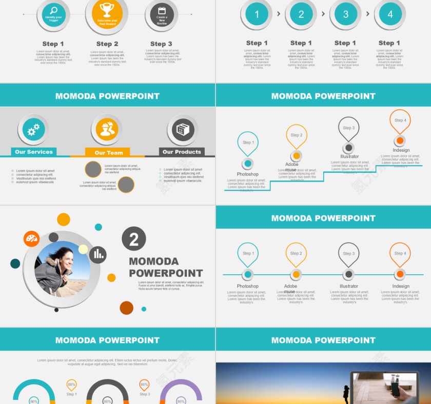 PPT模版商务会议策划总结年终动态预览图第2张