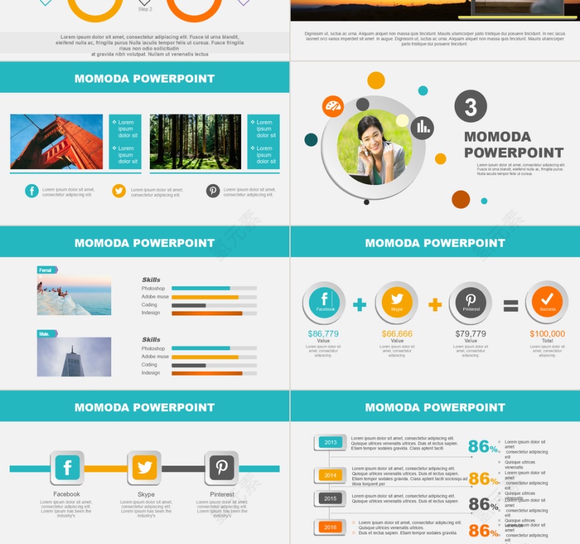 PPT模版商务会议策划总结年终动态预览图第3张