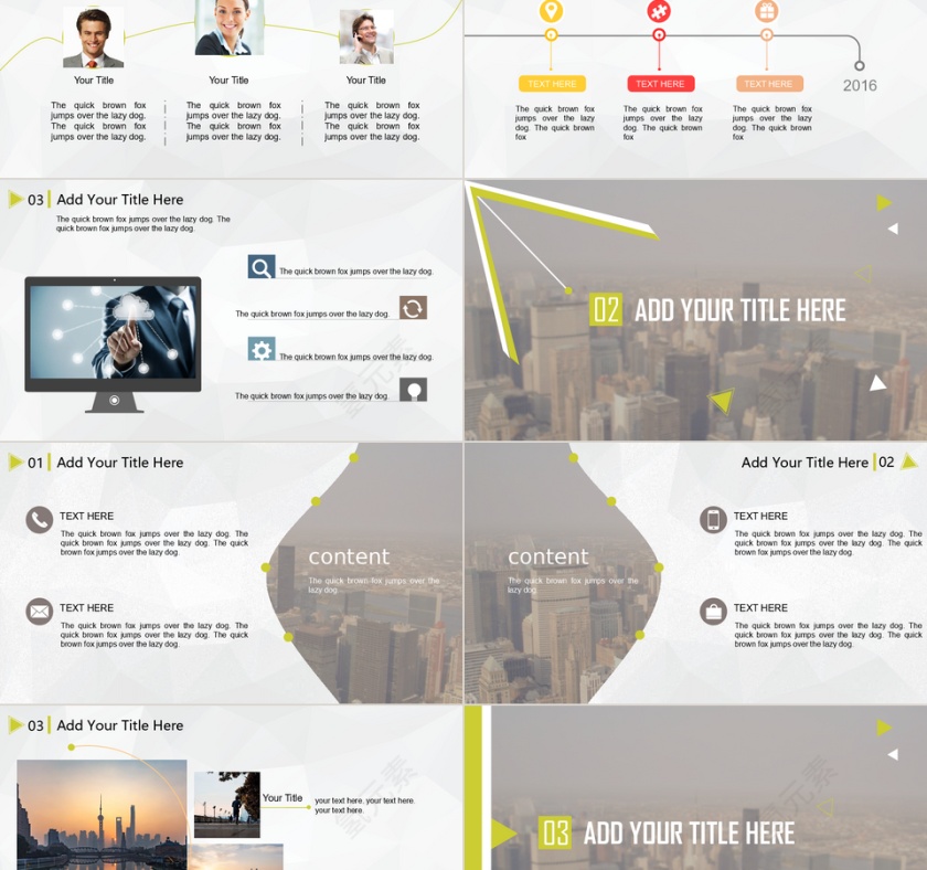 PPT模版商务会议策划总结年终动态预览图第2张