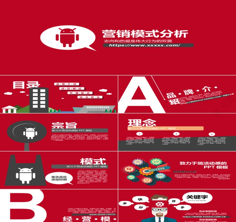 电商营销模式分析报告PPT动态预览图第1张