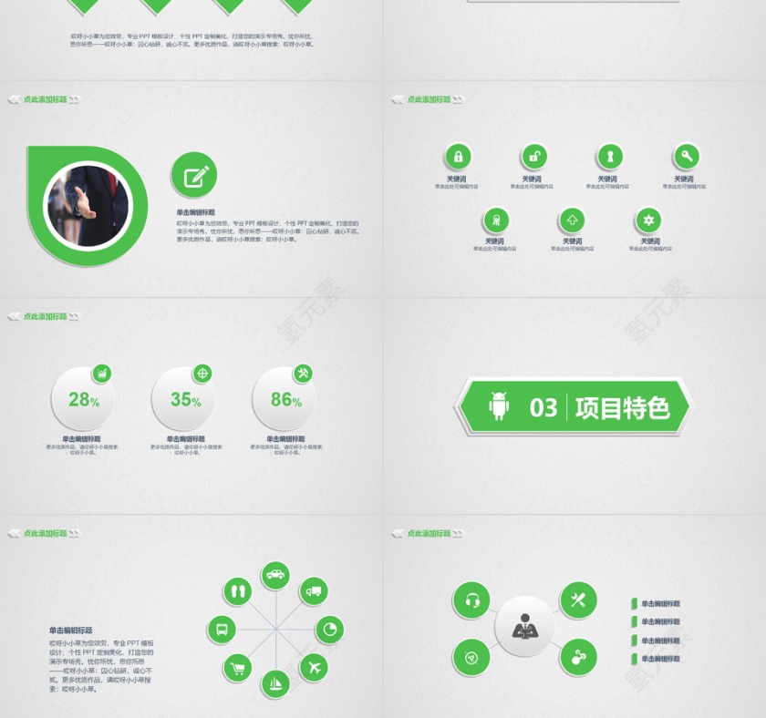 商务科技企业营销报告PPT模板动态预览图第3张