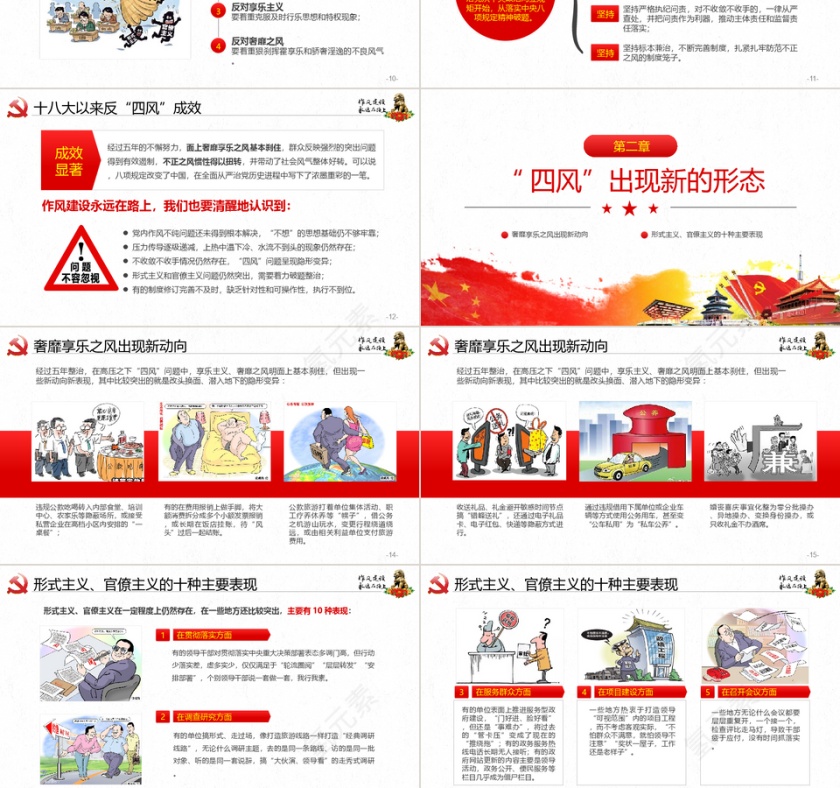 四风问题全面从严治党ppt第3张