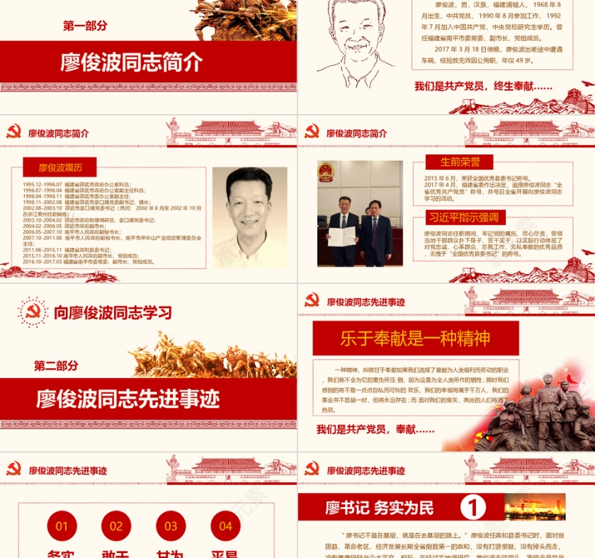 向廖俊波同志学习1PPT第2张