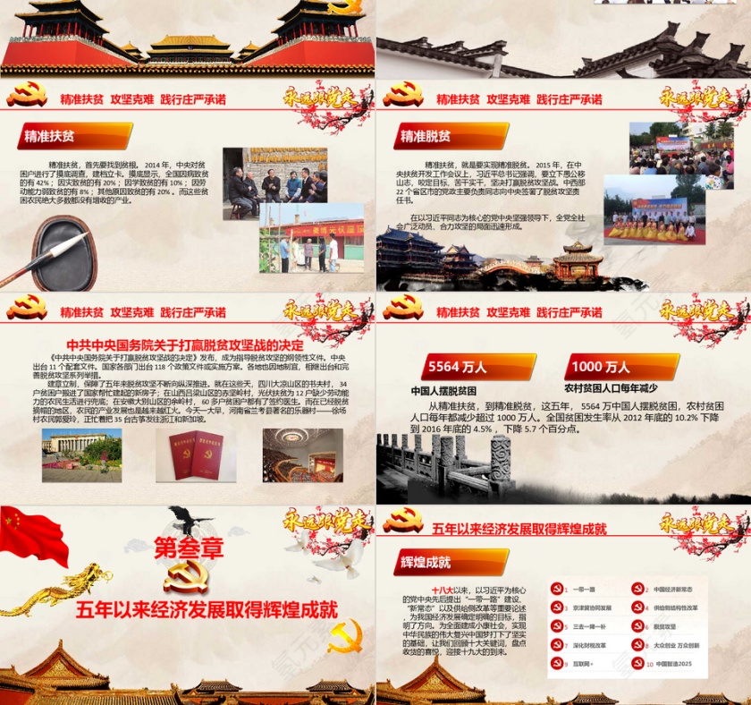 十九大PPT模板第3张