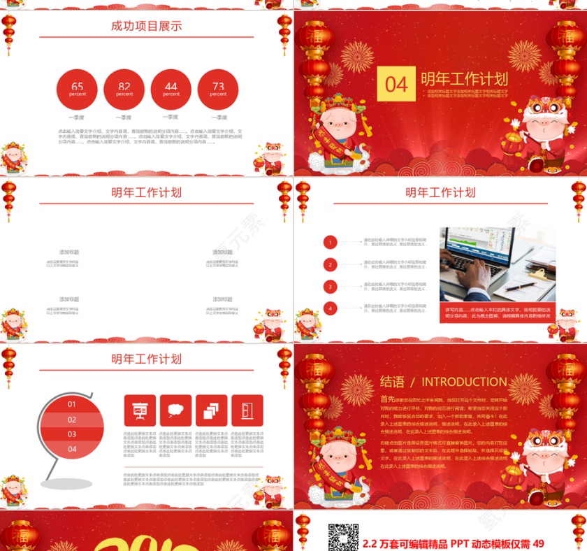 猪年年度总结汇报PPT第4张