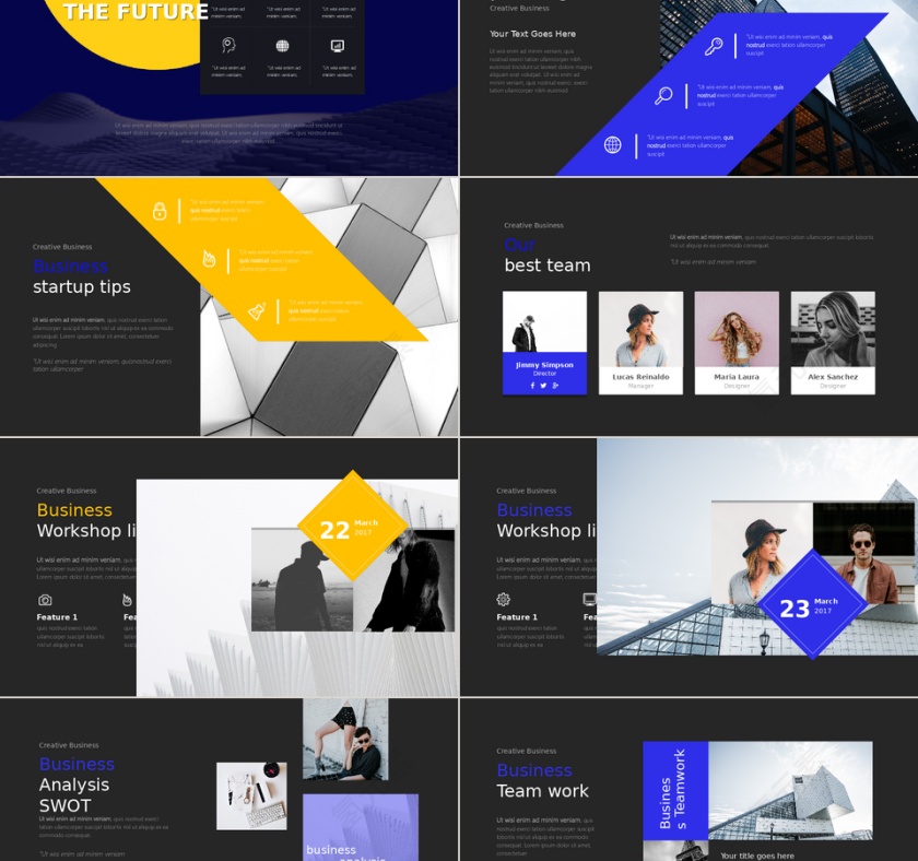 工作总结报告PPT动态预览图第2张