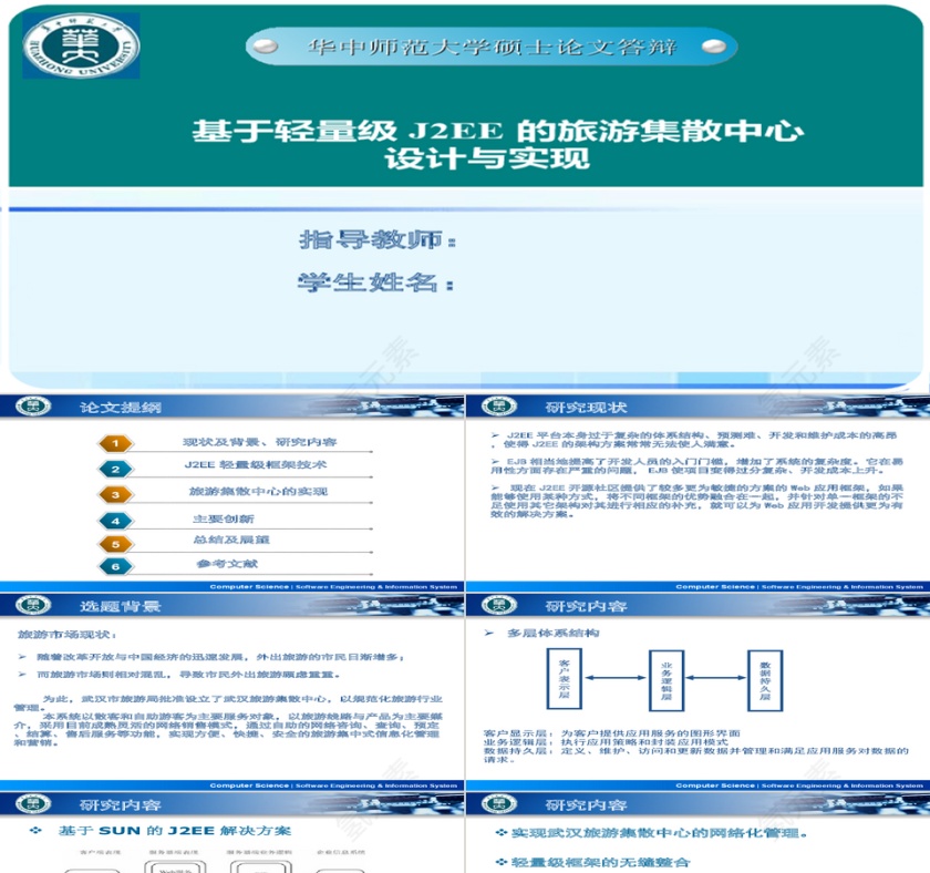 基于轻量级J2EE的旅游集散中心设计与实现论文答辩第1张