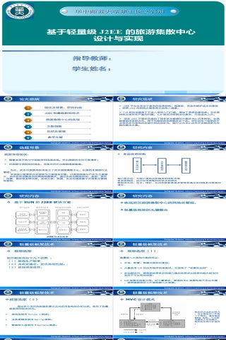 基于轻量级J2EE的旅游集散中心设计与实现论文答辩